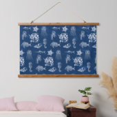 Mariene Waterverf Mariene Dieren Hangend Wandkleed (Slaapkamer)