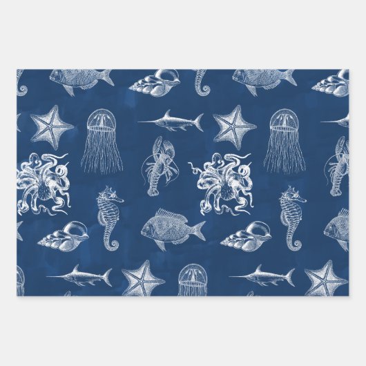 Mariene Waterverf Mariene Dieren Inpakpapier Vel (Voorkant 2)