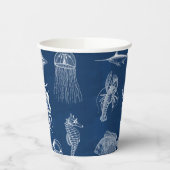 Mariene Waterverf Mariene Dieren Papieren Bekers (Links)