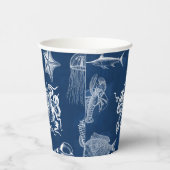 Mariene Waterverf Mariene Dieren Papieren Bekers (Rechts)