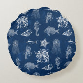 Mariene Waterverf Mariene Dieren Rond Kussen (Achterkant)