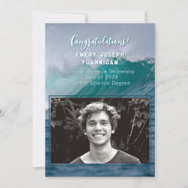 Mariene Wetenschap Afstuderen Oceaanaankondiging Kaart