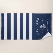 Mariene & Witte Stripe Persoonlijke strand House Strandlaken (Voorkant)