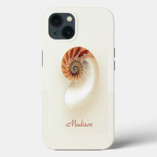 Mariene Zeeschelp Gepersonaliseerde Naam Minimalis iPhone 13 Hoesje