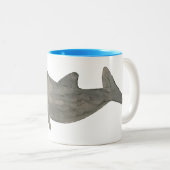 Mariene Zoogdier Waterverf Bottlenose Dolfijn Tweekleurige Koffiemok (Voorkant rechts)