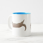 Mariene Zoogdier Waterverf Zee Otter Tweekleurige Koffiemok (Voorkant links)