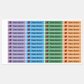 Marienkäfer - blau grün lila - 96 schmale Kinder  Labels (Vel)