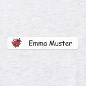 Marienkäfer - gelb rosa weiß - 96 schmale Kinder Labels (Design 1)