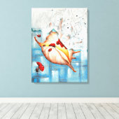 Marienkäfer Verwandlung Canvas Afdruk (Insitu (Houten vloer))