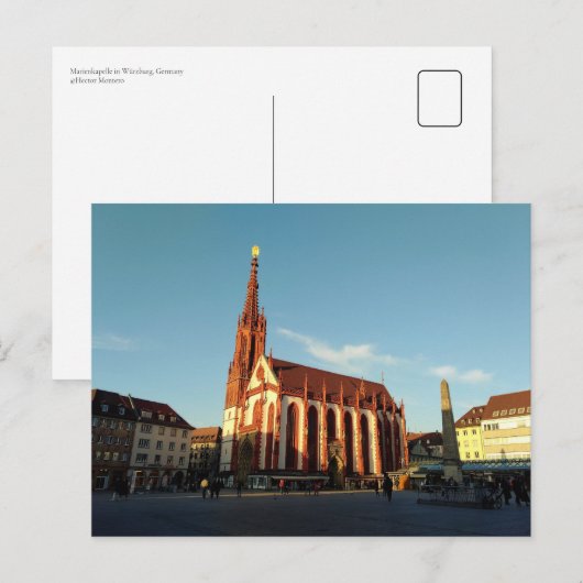 Marienkapelle in Würzburg, Duitsland Briefkaart (Voorkant / Achterkant)