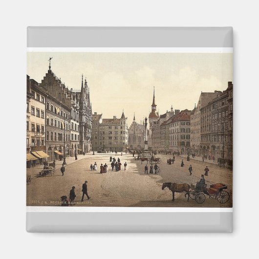 Marienplatz, München, Beieren, Duitsland prachtig Magneet (Voorkant)