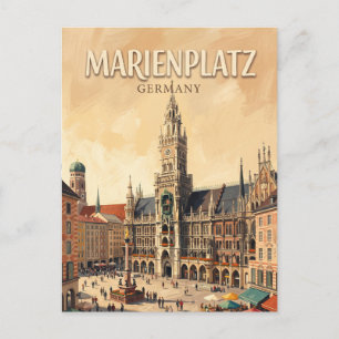 Marienplatz München Duitsland Briefkaart