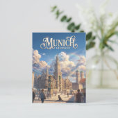 Marienplatz, München Duitsland Briefkaart (Staand voorkant)