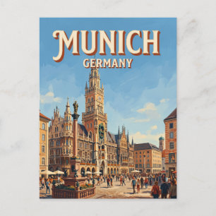 Marienplatz München Duitsland Briefkaart