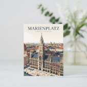 Marienplatz München Duitsland Briefkaart (Staand voorkant)