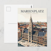 Marienplatz München Duitsland Briefkaart (Voorkant / Achterkant)