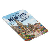 Marienplatz, München Duitsland Magneet (Rechterzijde)