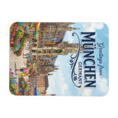Marienplatz, München Duitsland Magneet (Horizontaal)