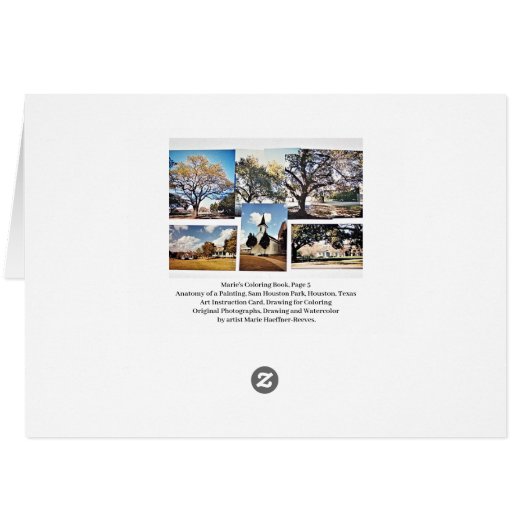 Marie's Coloring Book, Page 5 Park (Achterkant Horizontaal)