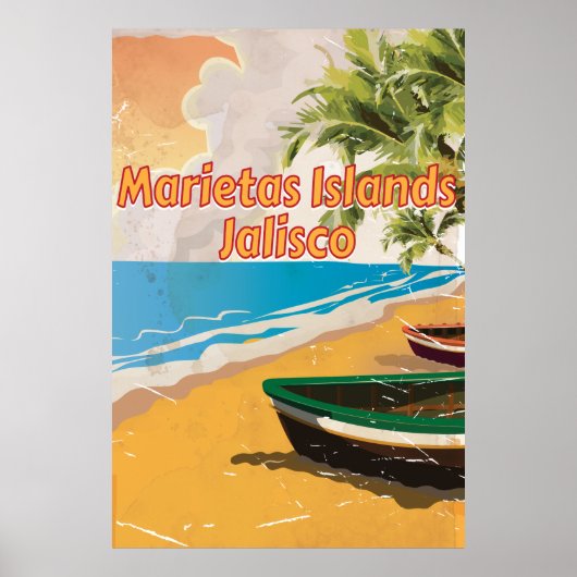 Marietas Islands, Jalisco vintage poster (Voorkant)