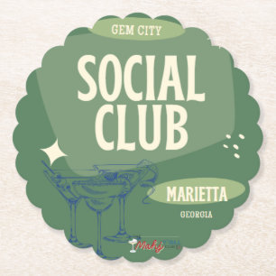 MARIETTA GEM CITY Social Club van de MAHjMarket Kartonnen Onderzetters