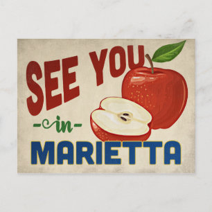 Marietta Georgia Apple - Vintage Travel Briefkaart