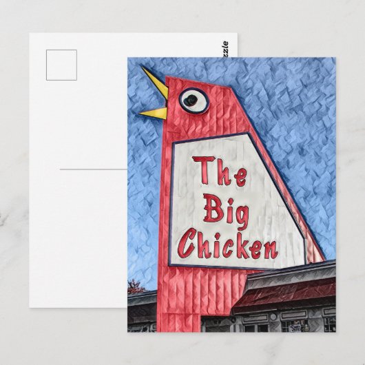 Marietta Georgia Big Chicken restaurant schilderij Briefkaart (Voorkant / Achterkant)
