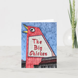 Marietta Georgia Big Chicken restaurant schilderij Feestdagen Kaart