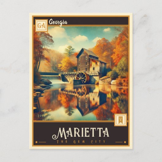 Marietta, Georgië |  Briefkaart (Voorkant)
