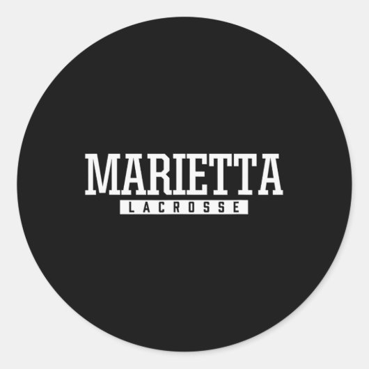Marietta High School Lacrosse Ronde Sticker (Voorkant)