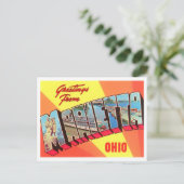 Marietta, Ohio Big Letters Briefkaart (Staand voorkant)