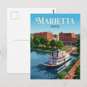Marietta Ohio Briefkaart (Voorkant / Achterkant)