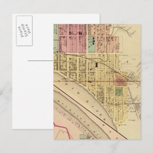 Marietta, Ohio Briefkaart (Voorkant / Achterkant)