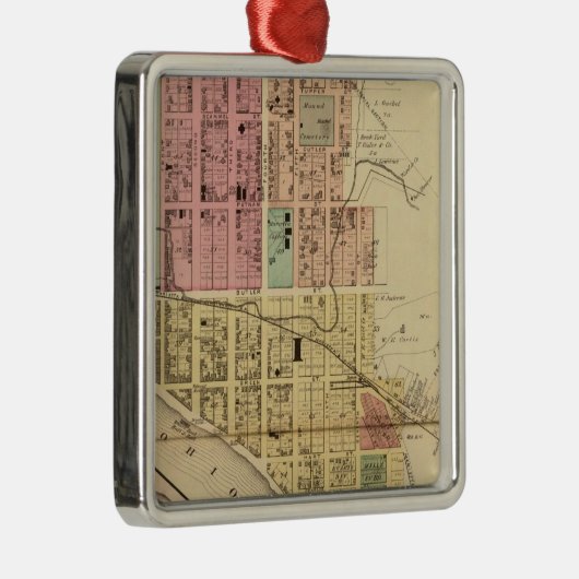 Marietta, Ohio Metalen Ornament (Rechts)