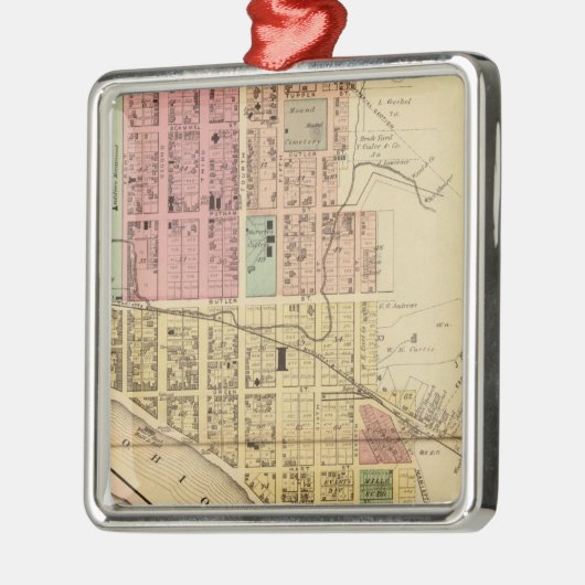 Marietta, Ohio Metalen Ornament (Links)