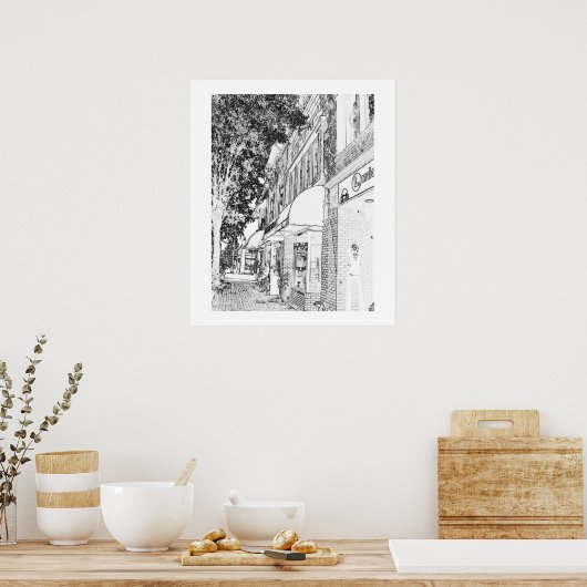 Marietta Square Shops Town Square Small Town Poster (Keuken)