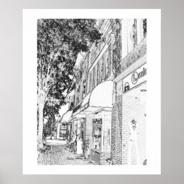 Marietta Square Shops Town Square Small Town Poster