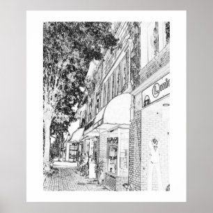 Marietta Square Shops Town Square Small Town Poster