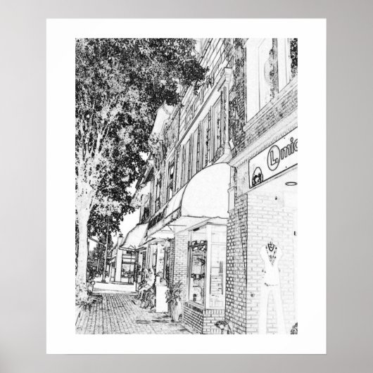 Marietta Square Shops Town Square Small Town Poster (Voorkant)