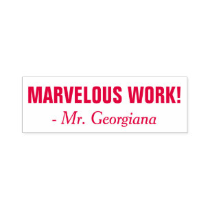 "MARIG WERK!" Rubberstempel sorteren Zelfinktende Stempel