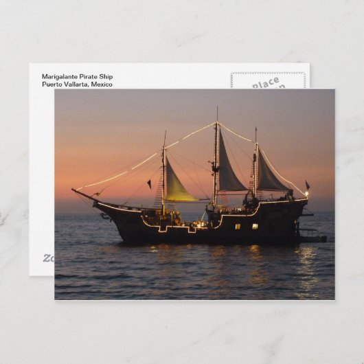 Marigalante bij Sunset Briefkaart (Voorkant / Achterkant)