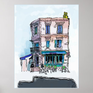Marigny Nabuurschap, CAfe Tulip Poster