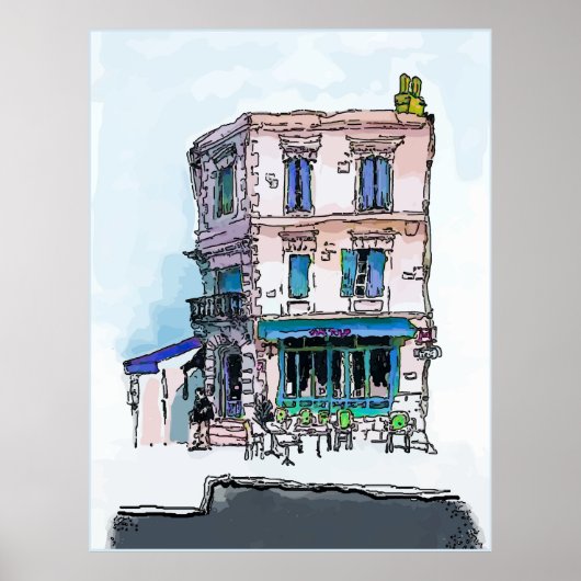 Marigny Nabuurschap, CAfe Tulip Poster (Voorkant)