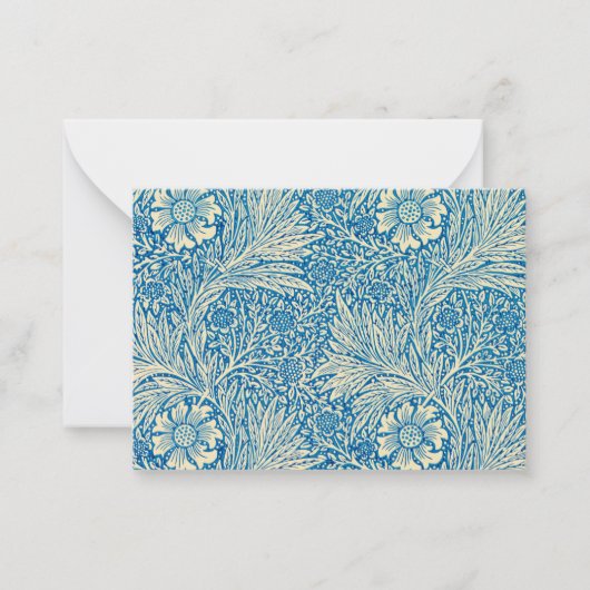 Marigold, 1875, ingediend door William Morris Notitiekaartje (Voorkant)