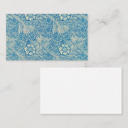 Marigold, 1875, ingediend door William Morris Visitekaartje (Voorkant / Achterkant)