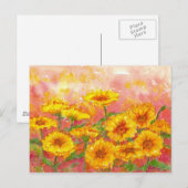 Marigold Autumn Waterverf tuinkunst Briefkaart (Voorkant / Achterkant)
