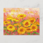 Marigold Autumn Waterverf tuinkunst Briefkaart (Voorkant)