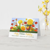 Marigold Birthday Garden voor oktober Kaart (Gele Bloem)