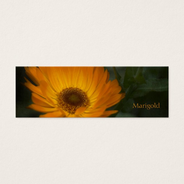Marigold-Bladwijzer Mini Visitekaartjes (Voorkant)