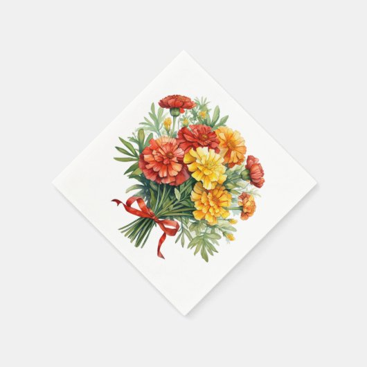 Marigold Boeket Papieren servetten voor Cocktail & (Hoek)